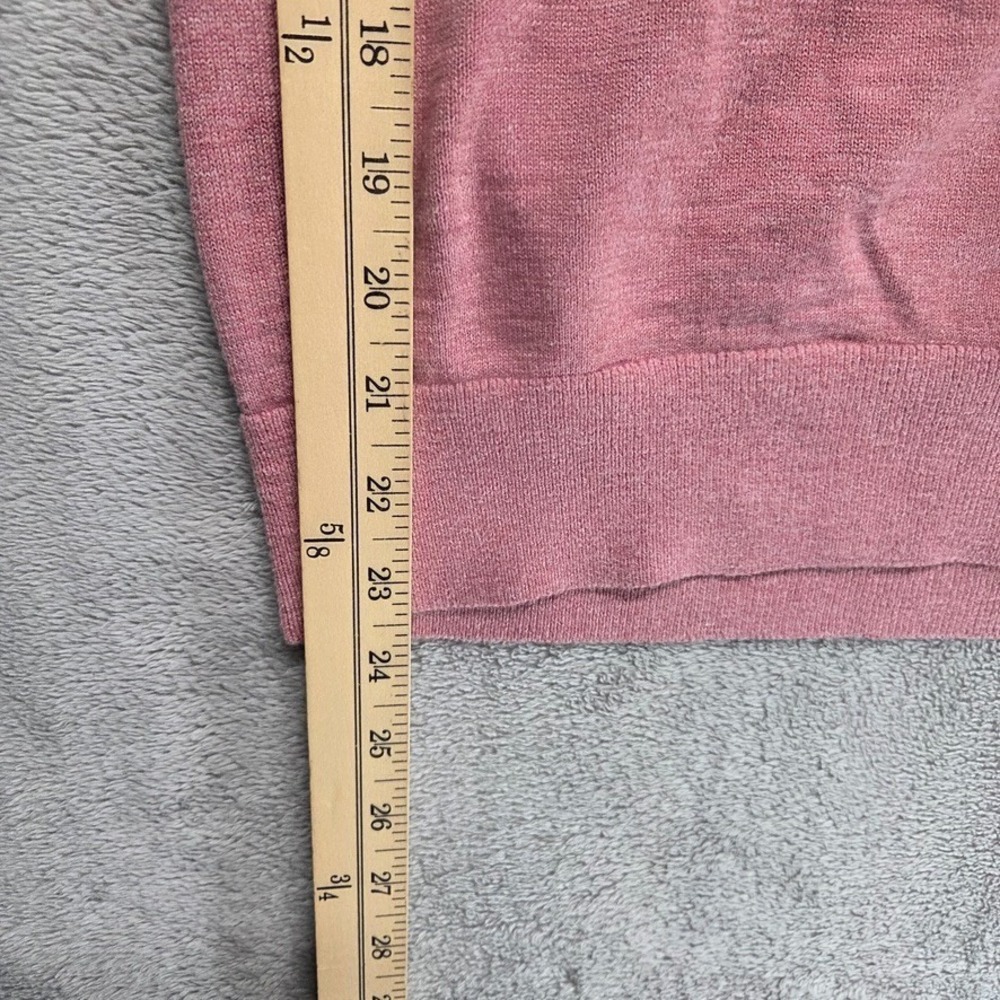 Banana‎ Republic Sweater Mens Large Red Organic Slub Cotton Pullover Raglan - Picture 4 of 13